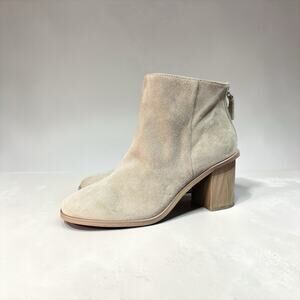 Splendid Tan Suede Ankle Booties Women’s Size 6 With 3in Heel